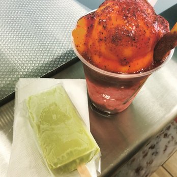 Paleteria Azteca - Delicious avocado paleta and Mangonada. Super yummy and hit the spot on this hot day! - Desserts Near Me - Tustin, California Paleteria Azteca - Delicious avocado paleta and Mangonada. Super yummy and hit the spot on this hot day! - Desserts Near Me - Tustin, California