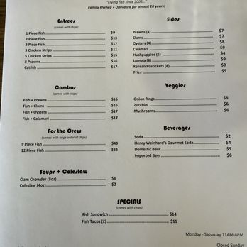 Big Fish - Menu - Fish & Chips Near Me - Sacramento, California