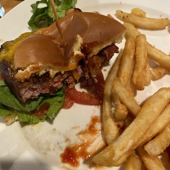 Palace Diner - Perfectly cooked medium rare  Smokehouse Burger! - Diners Near Me - Poughkeepsie, New York