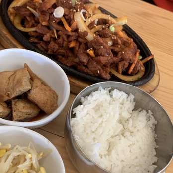 Korea House - Pork bulgogi and rice that's not even filled up - Korean Near Me - Austin, Texas