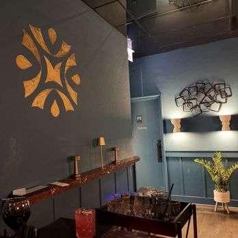 Mahari - Bar back seating area - African Near Me - Chicago, Illinois