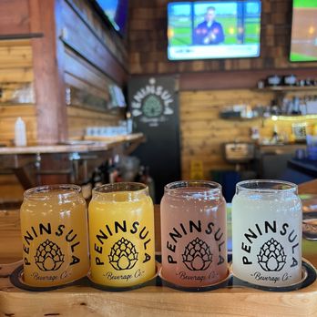 Peninsula BevCo - May Mimosa Flight-- Passion Orange Guava, Orange Mango, Watermelon, and Lime! - Beer Bar Near Me - Port Orchard, Washington Peninsula BevCo - May Mimosa Flight-- Passion Orange Guava, Orange Mango, Watermelon, and Lime! - Beer Bar Near Me - Port Orchard, Washington