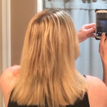 Salon Sova - Here is my hair that was burned off in chunks due to color/developer left on too long! - Hair Salons Near Me - Murrieta, California Salon Sova - Here is my hair that was burned off in chunks due to color/developer left on too long! - Hair Salons Near Me - Murrieta, California