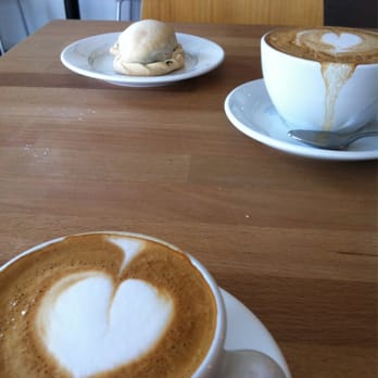 Panther Coffee - Cortadito, cappuccino and spinach empanada - Coffee & Tea Near Me - Miami, Florida Panther Coffee - Cortadito, cappuccino and spinach empanada - Coffee & Tea Near Me - Miami, Florida