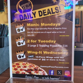 Bigfoot Pizza & Bar - Weekly specials. - Pizza Near Me - Tacoma, Washington Bigfoot Pizza & Bar - Weekly specials. - Pizza Near Me - Tacoma, Washington