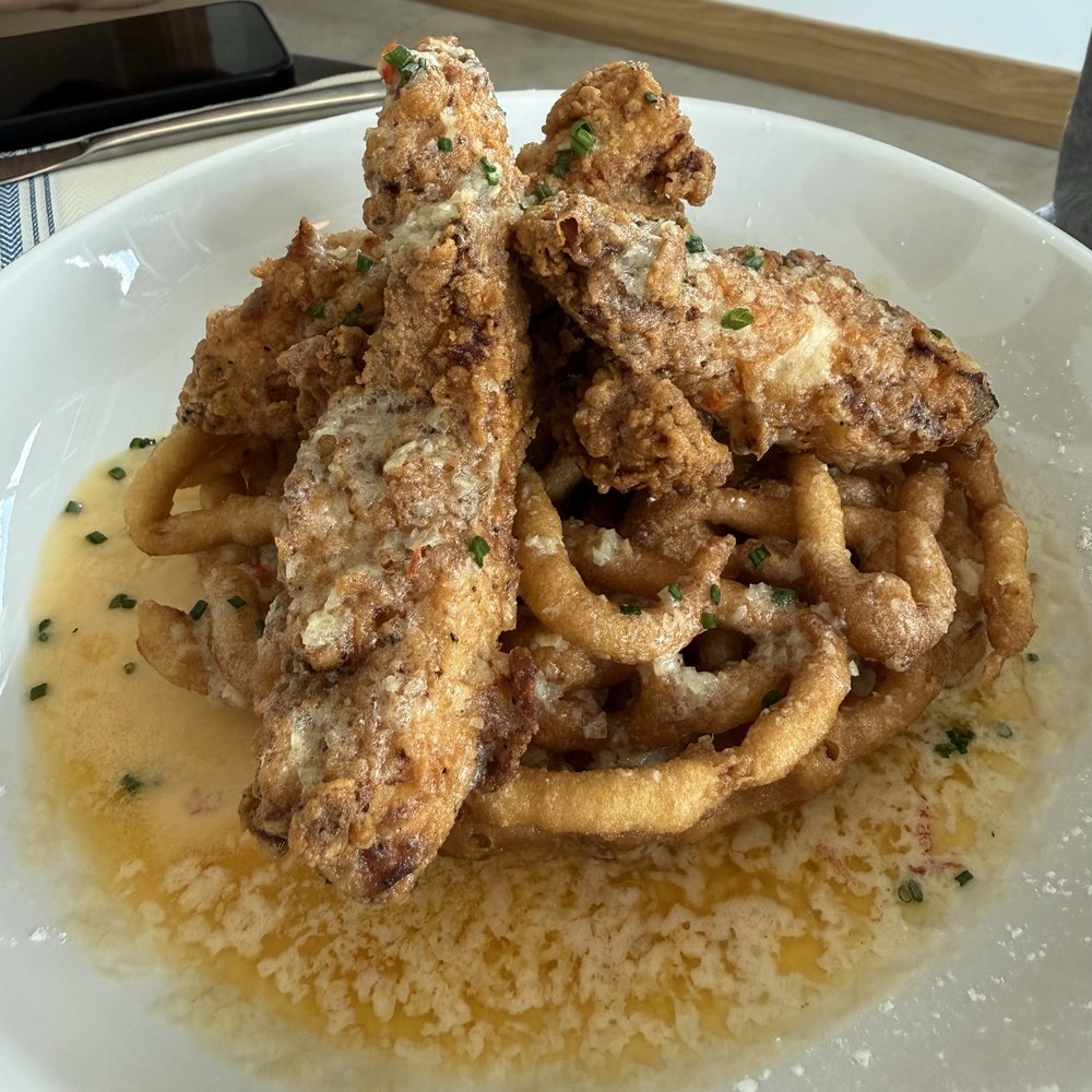 Chicken and funnel cake brunch Chicken and funnel cake brunch