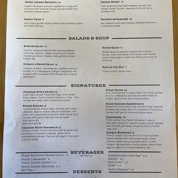 Bloom - Menu - American Near Me - Santa Clara, California Bloom - Menu - American Near Me - Santa Clara, California