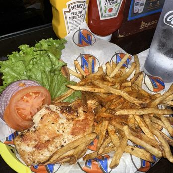 Zipps Sports Grill - Chicken Breast Sandwich with Cajun Seasoning and Fries. #FoodJones - Sports Bars Near Me - Phoenix, Arizona
