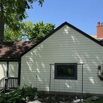 CI RENOVATIONS - Side of garage was all brown and now it is bright and fresh. - Painters Near Me
