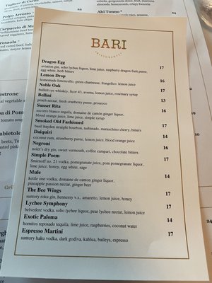 Menu photo 8 Bari Ristorante Houston, TX