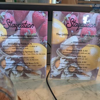Staycation - Seasonal summer menu - Coffee & Tea Near Me - Richardson, Texas