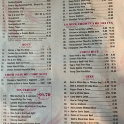 Great Wall Chinese Restaurant - Menu