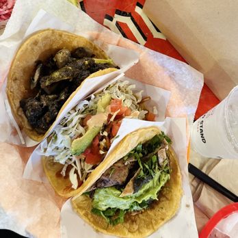 The Taco Stand - Mushroom  , Camaron (spicy shrimp) , & Pollo asado - Fast Food Near Me - Laguna Beach, California