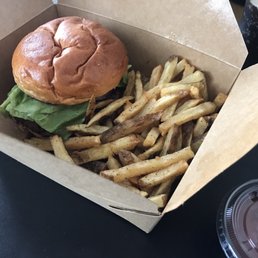 Burger and great fries.  Good deal at $9!
