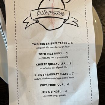The Peached Tortilla - Kids menu at brunch - Asian Fusion Near Me - Cedar Park, Texas The Peached Tortilla - Kids menu at brunch - Asian Fusion Near Me - Cedar Park, Texas