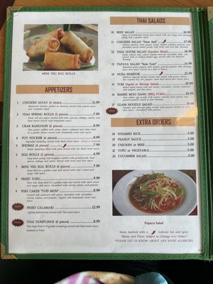 Menu photo 5 Thara Thai Champaign, IL
