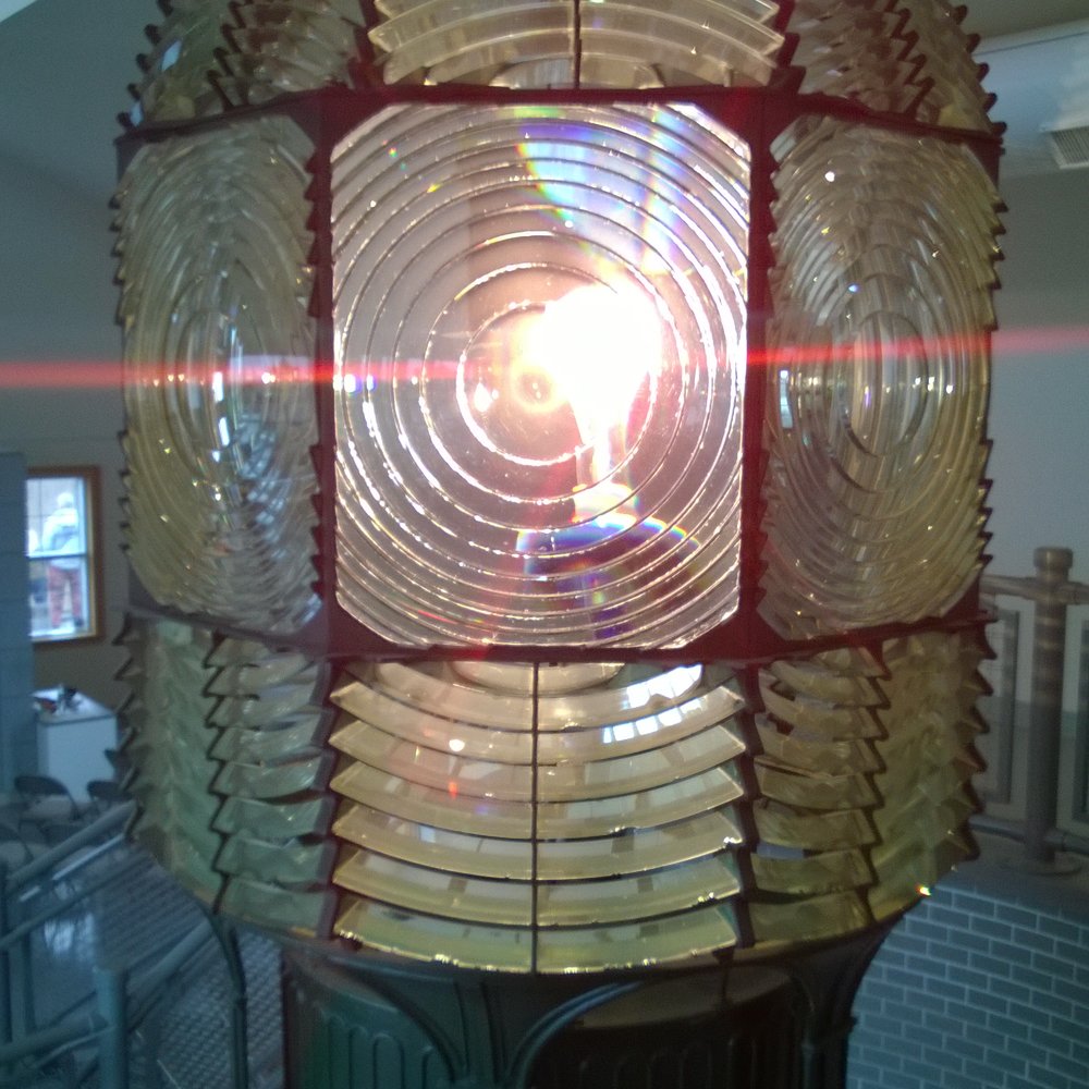An old light on display- this thing is huge and beautiful!