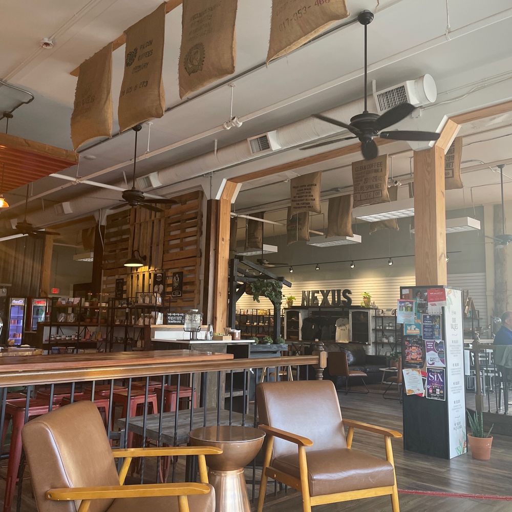 Nexus Coffee Roasters - Bar and great coffee lounge furniture - Coffee & Tea Near Me - Little Rock, Arkansas Nexus Coffee Roasters - Bar and great coffee lounge furniture - Coffee & Tea Near Me - Little Rock, Arkansas