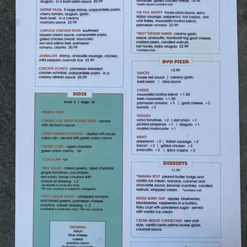 Da Boccery - Food menu 2 - Axe Throwing Near Me - Livermore, California
