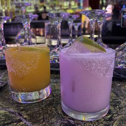 Mango Habanero Margarita + Blueberry Coconut Margarita Mango Habanero Margarita + Blueberry Coconut Margarita