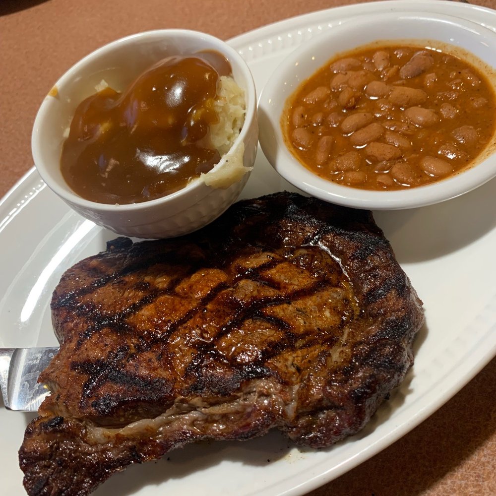 Y'alls Steakhouse - Ribeye with mashed potatoes - Steakhouses Near Me - Alamogordo, New Mexico