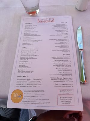 Menu photo 4 Bistro Don Giovanni Napa, CA