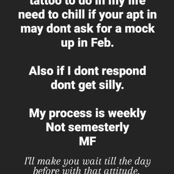 Tattoo Valor - Gerald posted a passive-aggressive message on his Instagram story alerted other customers to his behavior. Be careful! - Tattoo Near Me - Hilo, Hawaii