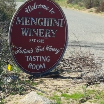 Menghini Winery - Menghini Winery Sign - Wineries Near Me - Julian, California Menghini Winery - Menghini Winery Sign - Wineries Near Me - Julian, California