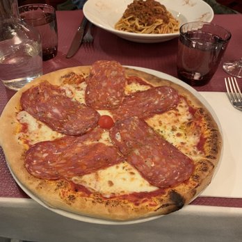 Domenico - Pizza with spicy salami - Italian Near Me - Paris, 75