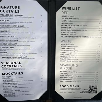 On the Kirb - Cocktail and Wine Menu - Sports Bars Near Me - Houston, Texas