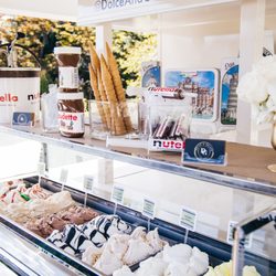 Dolce & Gelato Catering - Our beautiful gelato set up in the back of our truck.