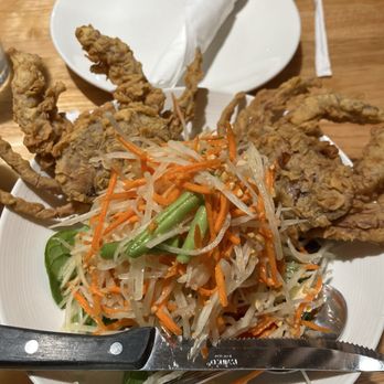 Basil & Co - Papaya Salad with Soft Shell Crab 2pc - Thai Near Me - Diamond Bar, California Basil & Co - Papaya Salad with Soft Shell Crab 2pc - Thai Near Me - Diamond Bar, California