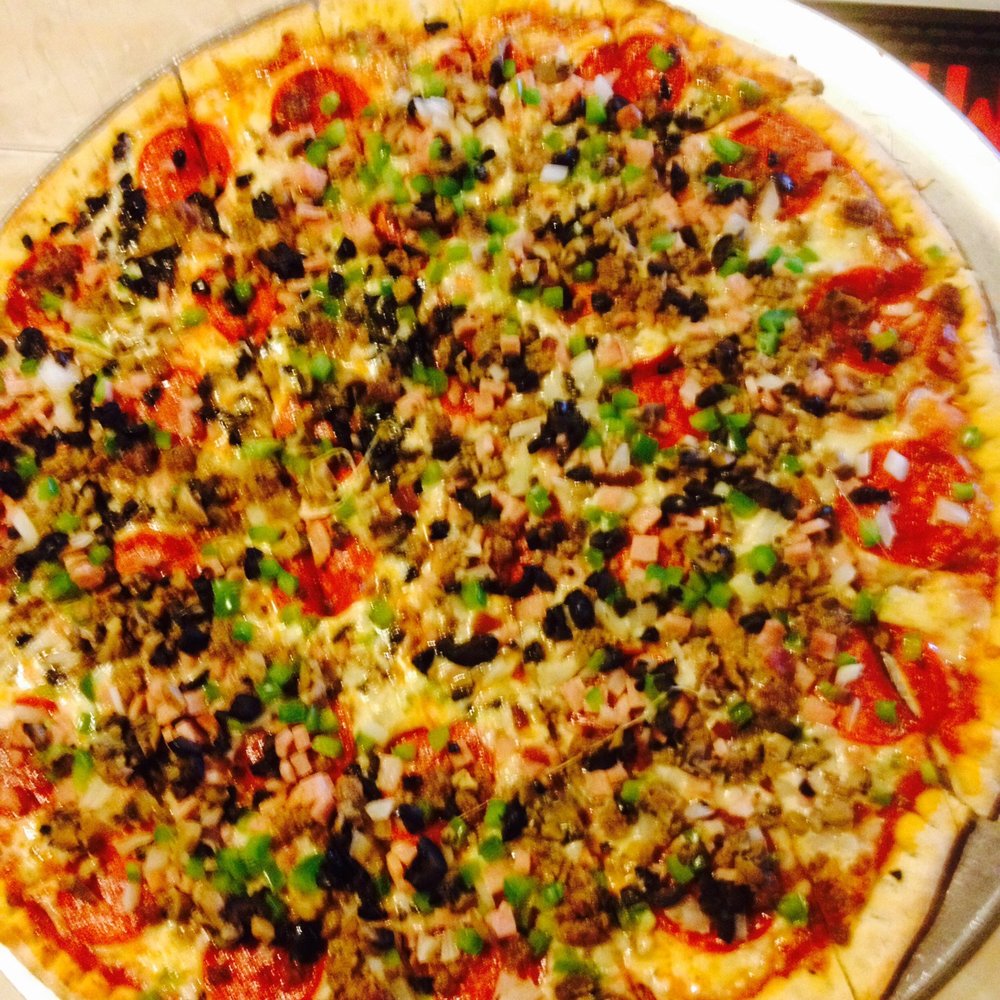 Supreme large thin crust...Amazing Supreme large thin crust...Amazing
