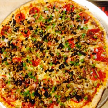 Sunset Lanes - Supreme large thin crust...Amazing - Bowling Near Me - Pekin, Illinois