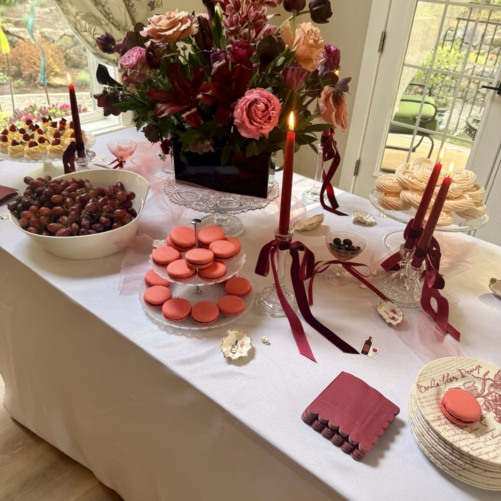 Raspberry Macarons, Pavlovas with lemon curd, Plain Meregues