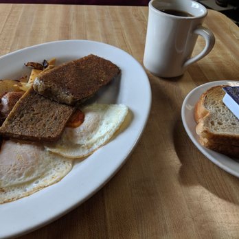 Muffins - 2 egg, scrapple, fries, toast coffee - American Near Me - Bridgeport, Pennsylvania