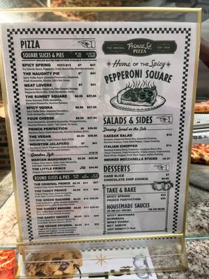 Menu photo 2 Prince Street Pizza Miami Beach, FL
