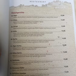 Red Sea - Ausschnitt Speisekarte