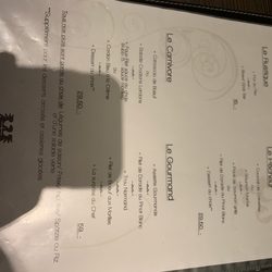 La Croix d'Or - Menu