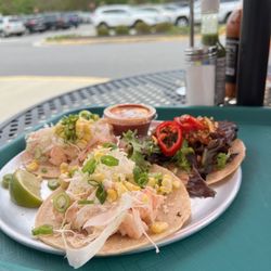Chicano Boy - Shrimp and pork belly tacos.
