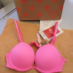 New bra hehe love the bright pink