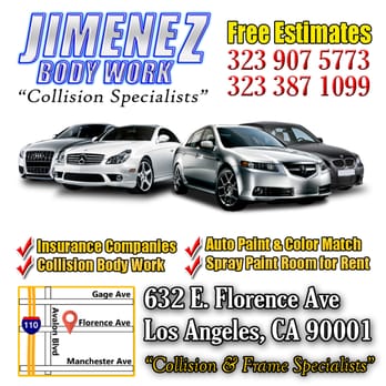 Jimenez Body Work - #especialistas #colisión #pintura #automóviles #carrocería #compañíasdeseguros  #LosAngeles #accidente #seguros - Body Shops Near Me - Los Angeles, California