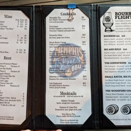 Drink menu