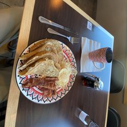 The 517 Diner - I asked for crispy bacon and got ...perfect crispy bacon.  . French toast was GREAT and syrup was hot and perfect. Well done folks!