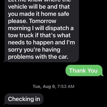 Firestone Complete Auto Care - Text message from the management about my car. - Tires Near Me - Charlotte, North Carolina Firestone Complete Auto Care - Text message from the management about my car. - Tires Near Me - Charlotte, North Carolina