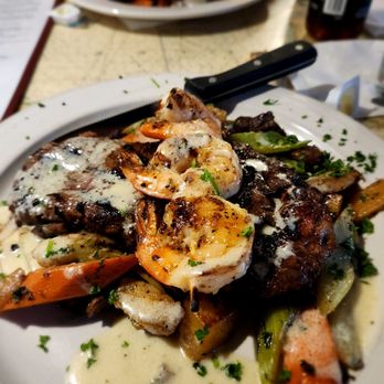 Lily's Seafood - New York Strip with shrimp skewer - Breweries Near Me - Royal Oak, Michigan