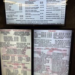 Super Sub Shop - The huge menu!