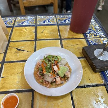 Holbox - Smoked kanpachi Tostada - Latin American Near Me - Los Angeles, California Holbox - Smoked kanpachi Tostada - Latin American Near Me - Los Angeles, California