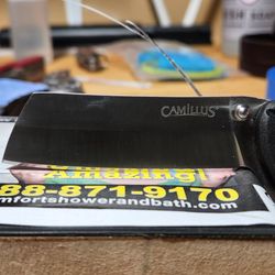 Custom Edge Sharpening - This shows the reflection off of the paper to demonstrate the mirror polished finish.