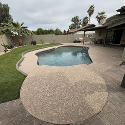 Arrowhead Deck and Pools - Before pic of our deck